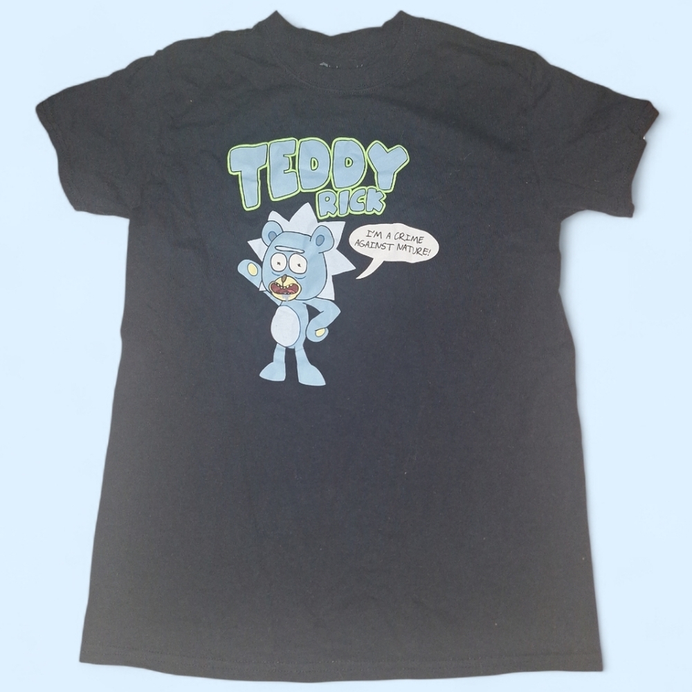 Ripple Junction Black T-Shirt with Cartoon Graphic
